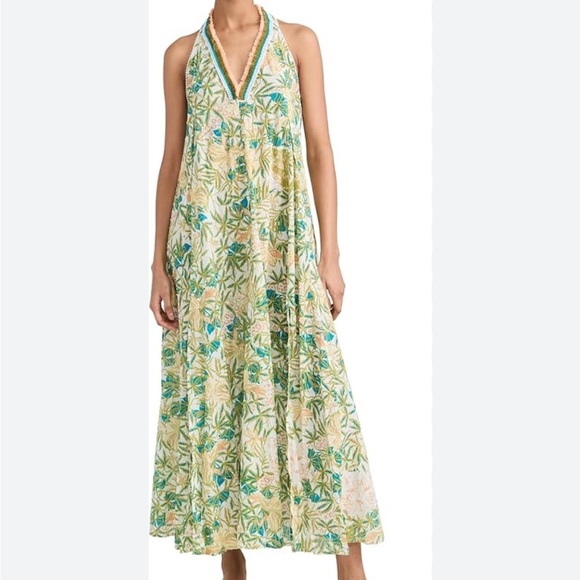 Poupette St. Barth Dresses & Skirts - Poupette St. Barth Nava Maxi Dress in Green Orchid Size XS NWOT
